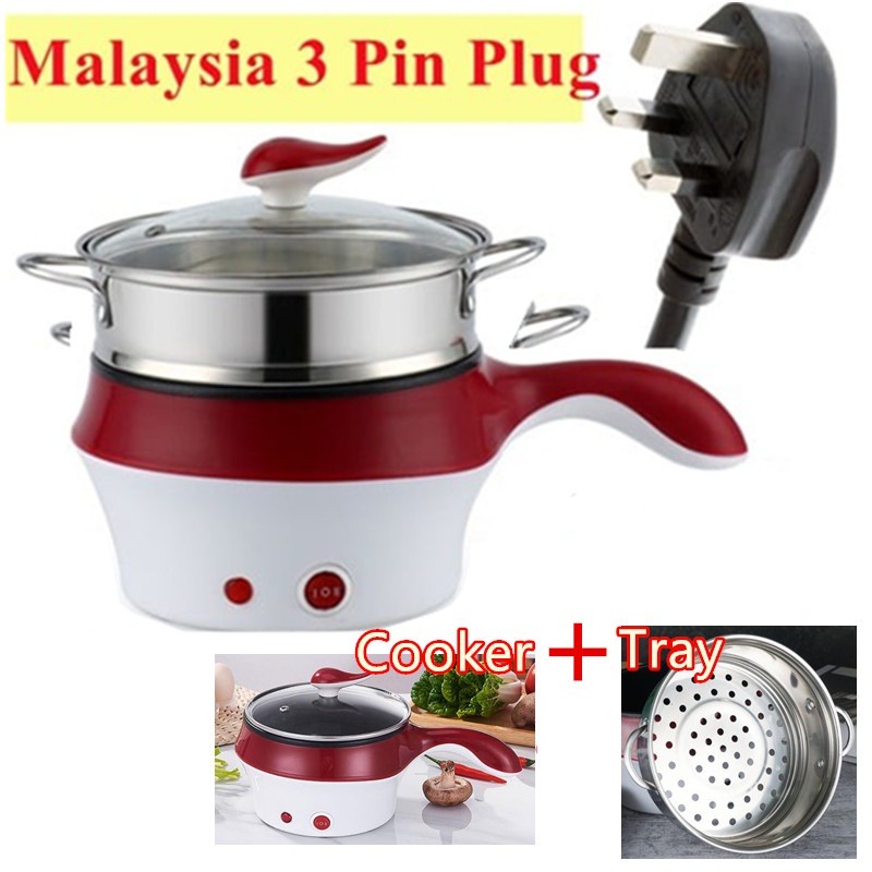 Multifunction 2 in 1 Electric Steamboat Fry Steaming Cooker