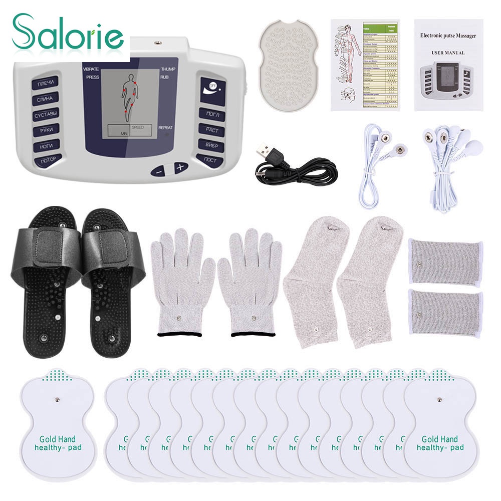 Full Body Tens Acupuncture Electric Therapy Massager Meridian Physiotherapy Massager Apparatus Massager EMS Machine