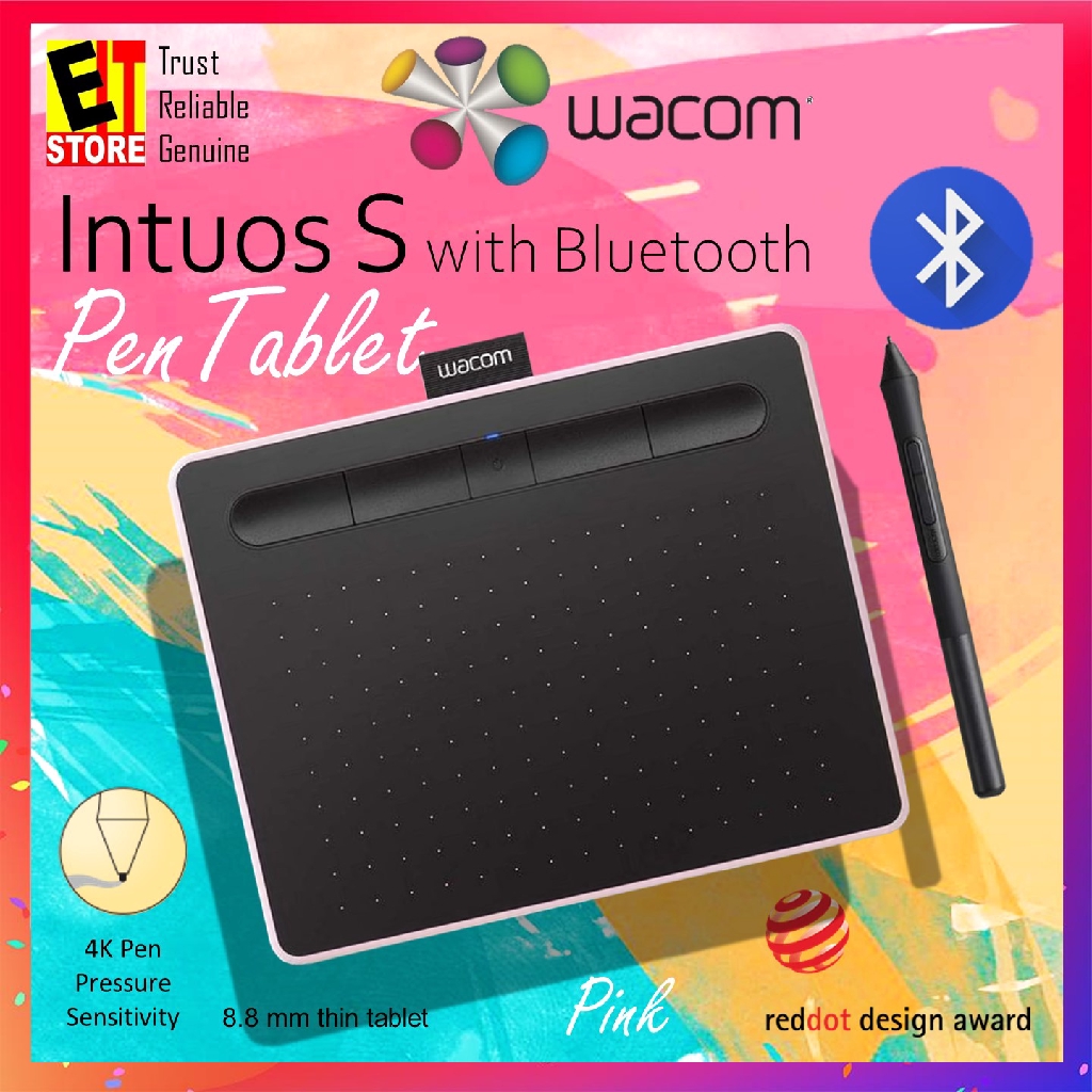 WACOM INTUOS S (WITH BLUETOOTH) (CTL-4100WL) DRAWING TABLET | Shopee