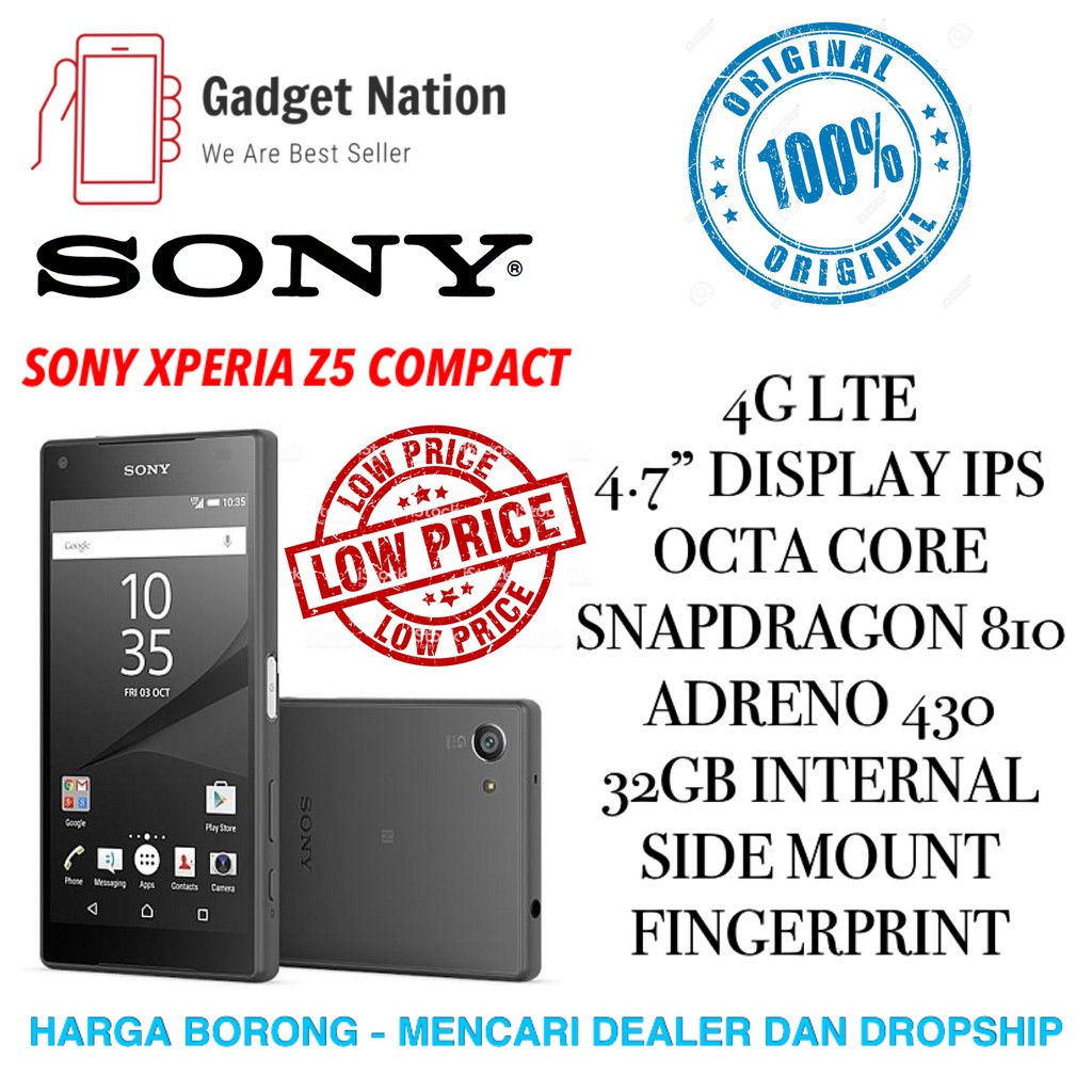 Ready Stock Sony Xperia Z5 Compact 2 32gb 100 Original Used Sony Product Shopee Malaysia