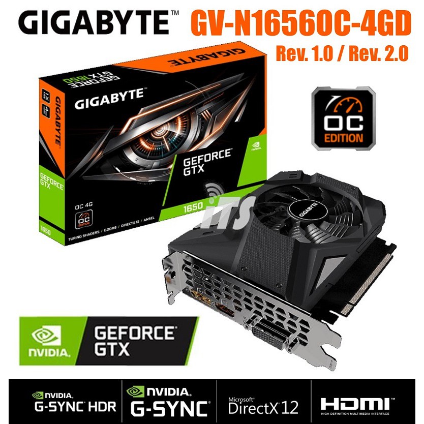 Gigabyte GeForce GTX 1650 D6 OC 4G GDDR6 Graphics Card (rev. 1.0 rev.  2.0) Shopee Malaysia