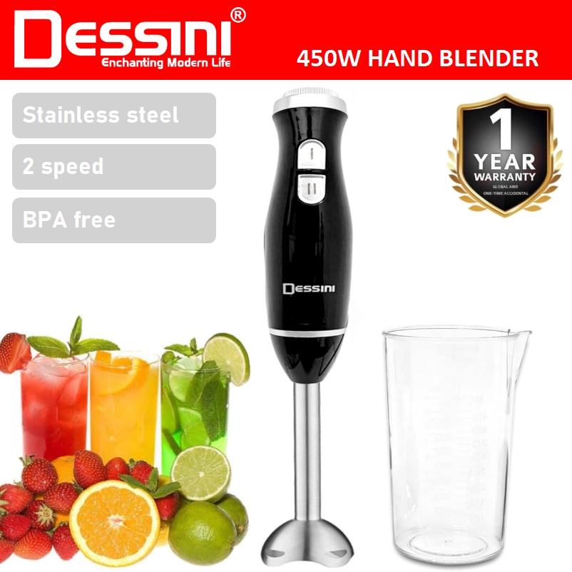 【ORIGINAL】 DESSINI ITALY Hand Blender Chopper Mixer Grinder Juicer Food Processor Stainless Steel Knife Blade / Pengisar