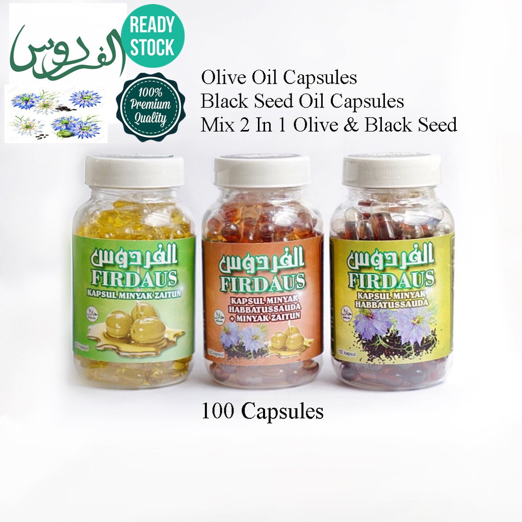 AlFirdaus Kapsul Habbatus Sauda Black Seed Oil Olive Oil Pil Capsule