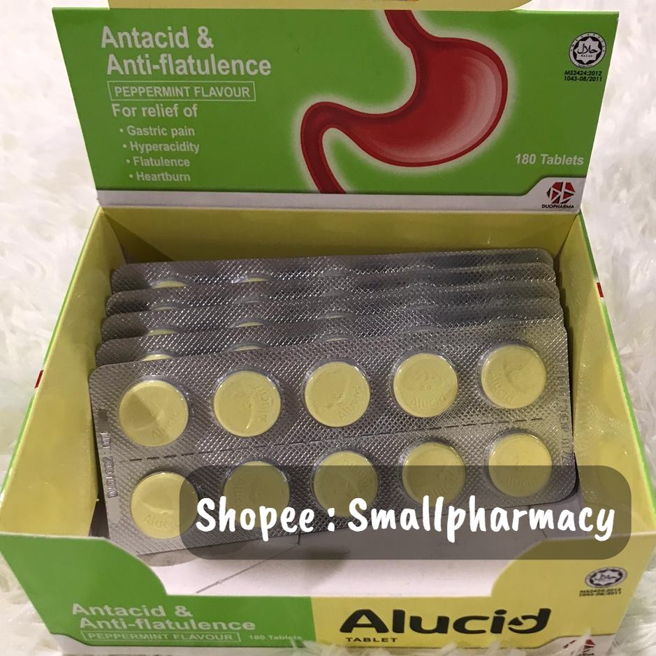 Alucid Tablet 10s Antacid and antiflatulence indicated for relieving