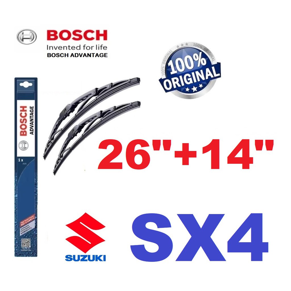 BOSCH ADVANTAGE Wiper Blade Size 26” + 14” for Suzuki SX4 BA2614