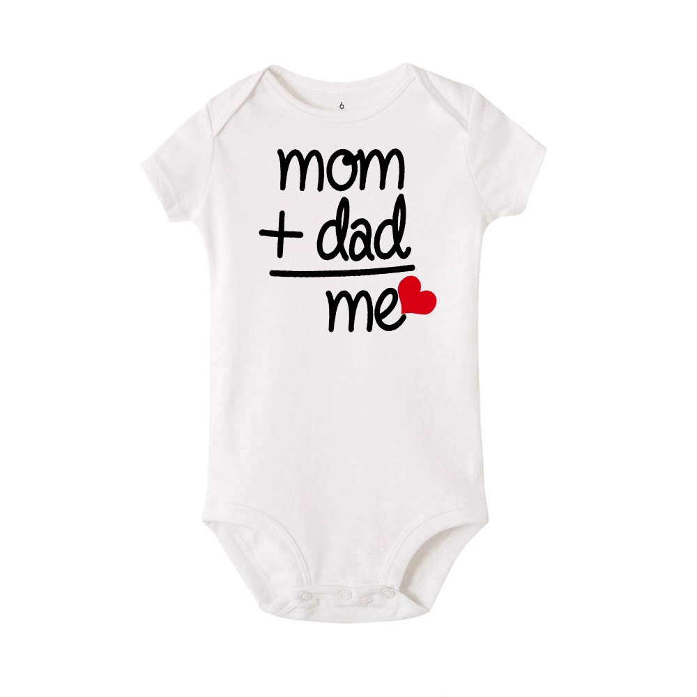 I Love My Mommy and Daddy Infant Toddler Climbing Bodysuit Short Sleeve Romper Jumpsuit