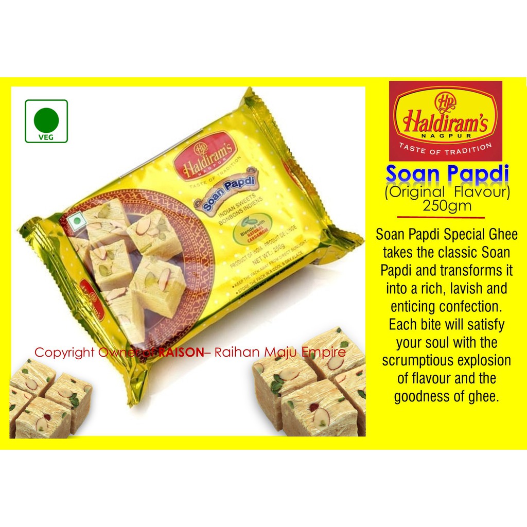 Haldiram's Nagpur Soan Papdi India Sweets (Original Flavour) 250gm