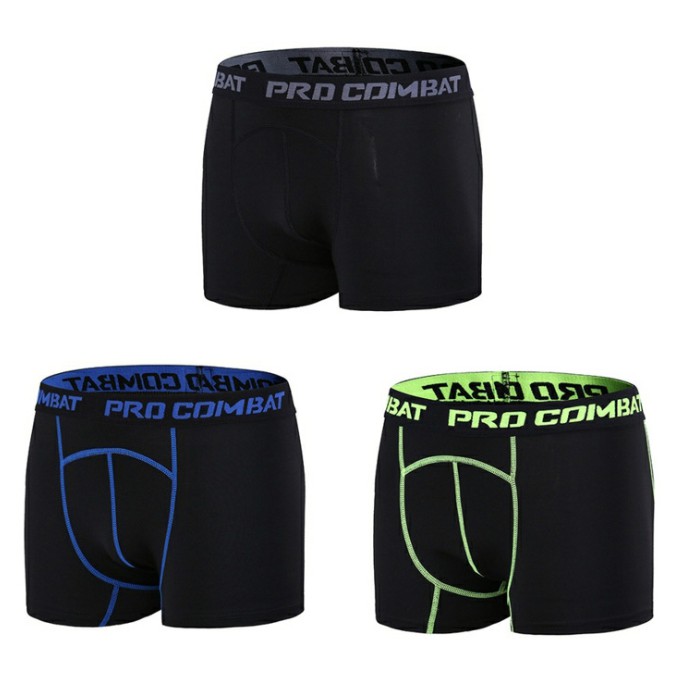 Men compression training tight underwear boxer sport gym fitness elasticity quick dry underwear Seluar dalam lelaki