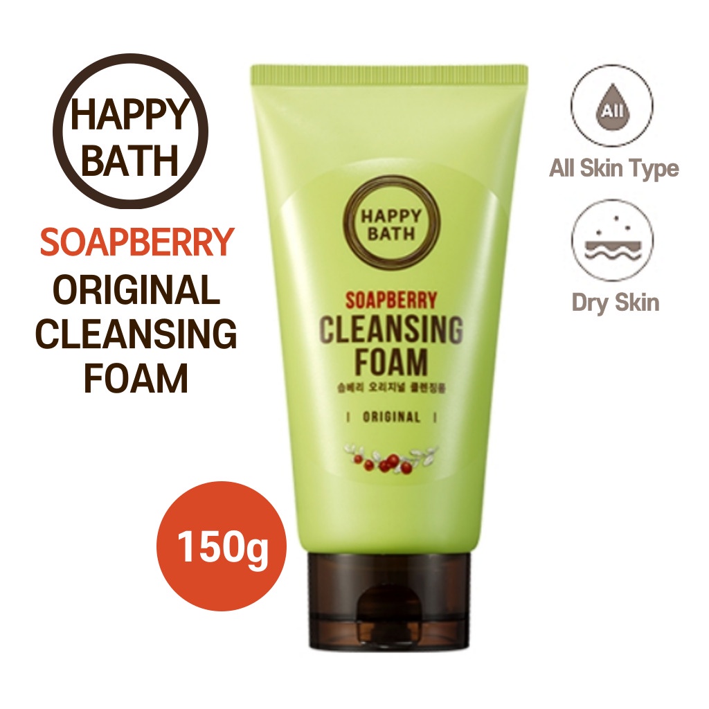 HAPPY BATH Soapberry Original Cleansing Foam 150g Facial Cleanser Face Wash Shopee Malaysia