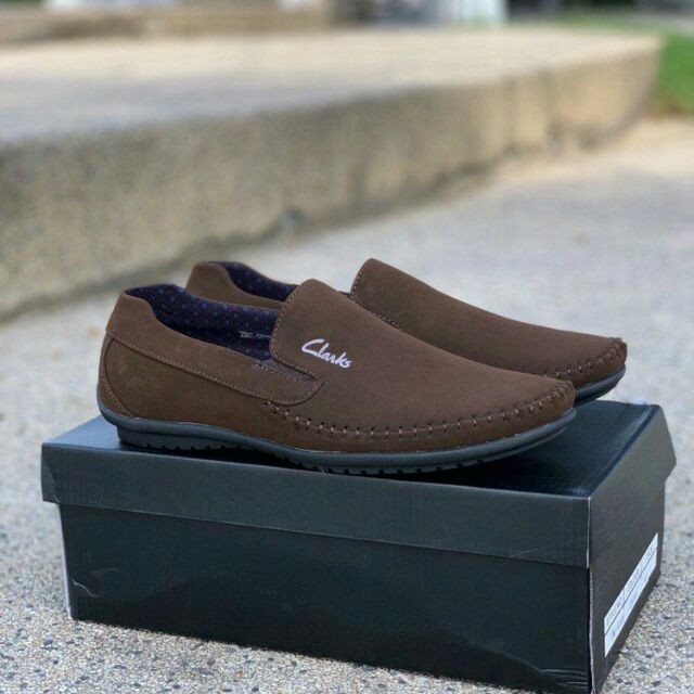 clarks slip on loafer