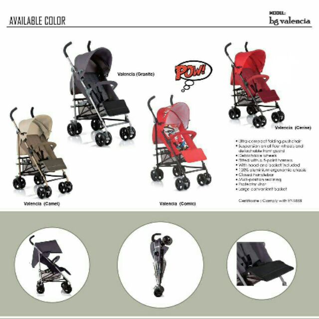 Sweet Heart Paris Bg Valencia Alloy Frame Stroller Shopee Malaysia