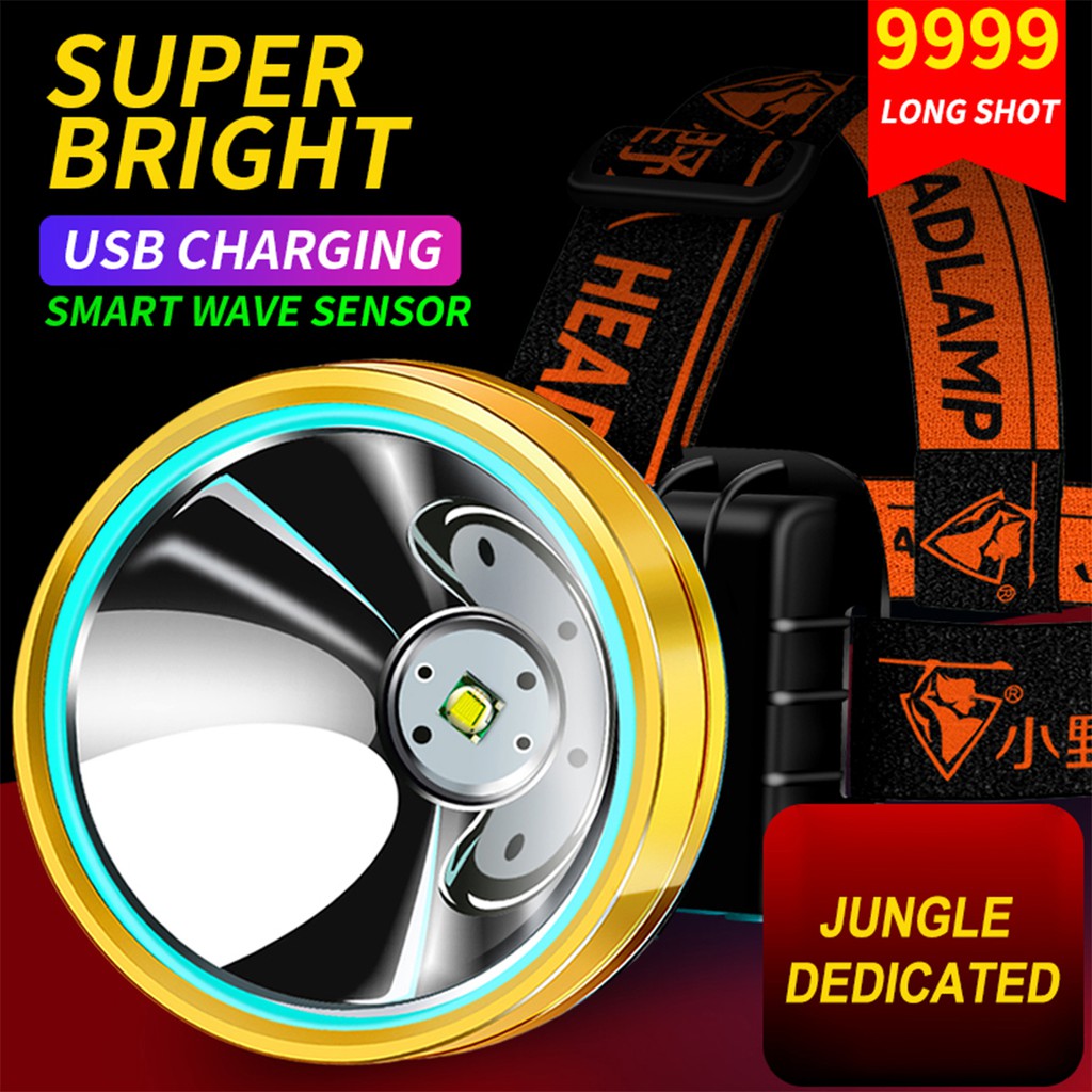 Headlamp Flashlight Ultra Bright Spotlight USB Rechargeable Headlight