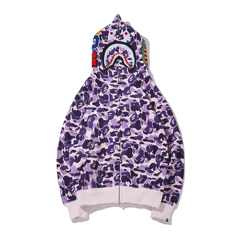 purple bape jumper