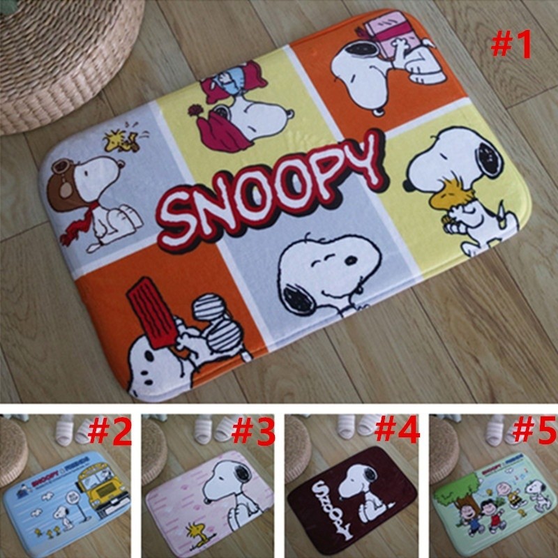 1pc Snoopy Welcome Floor Mats Bathroom Kitchen Carpets Doormats Anti Slip Mat