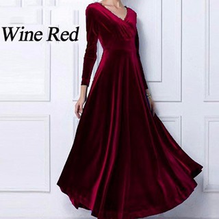 black velvet long dress plus size