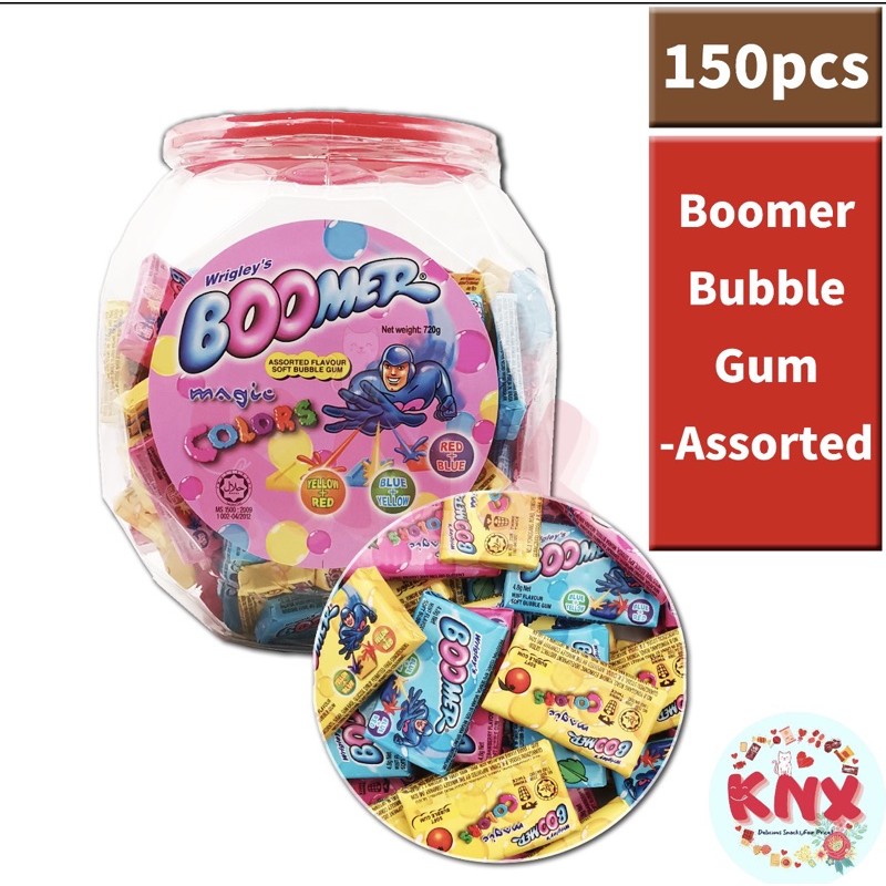 Boomer Assorted flavor soft bubble gum 150 pcs +- | Shopee Malaysia