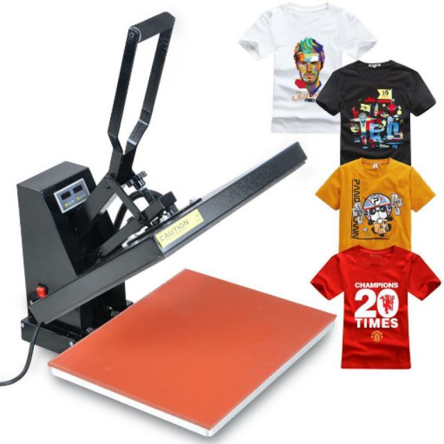F2C 15 x 15 Black Heat Press Machine Digital Clamshell Transfer  Sublimation Print Press Machine for T-Shirt 110V