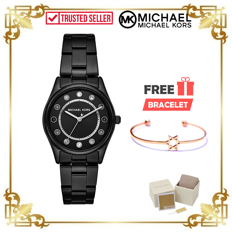 100% Original With 2 Year Warranty] Michael Kors Colette Analog Black Dial  Women's Watch Jam Tangan Wanita- MK6606 | Shopee Malaysia
