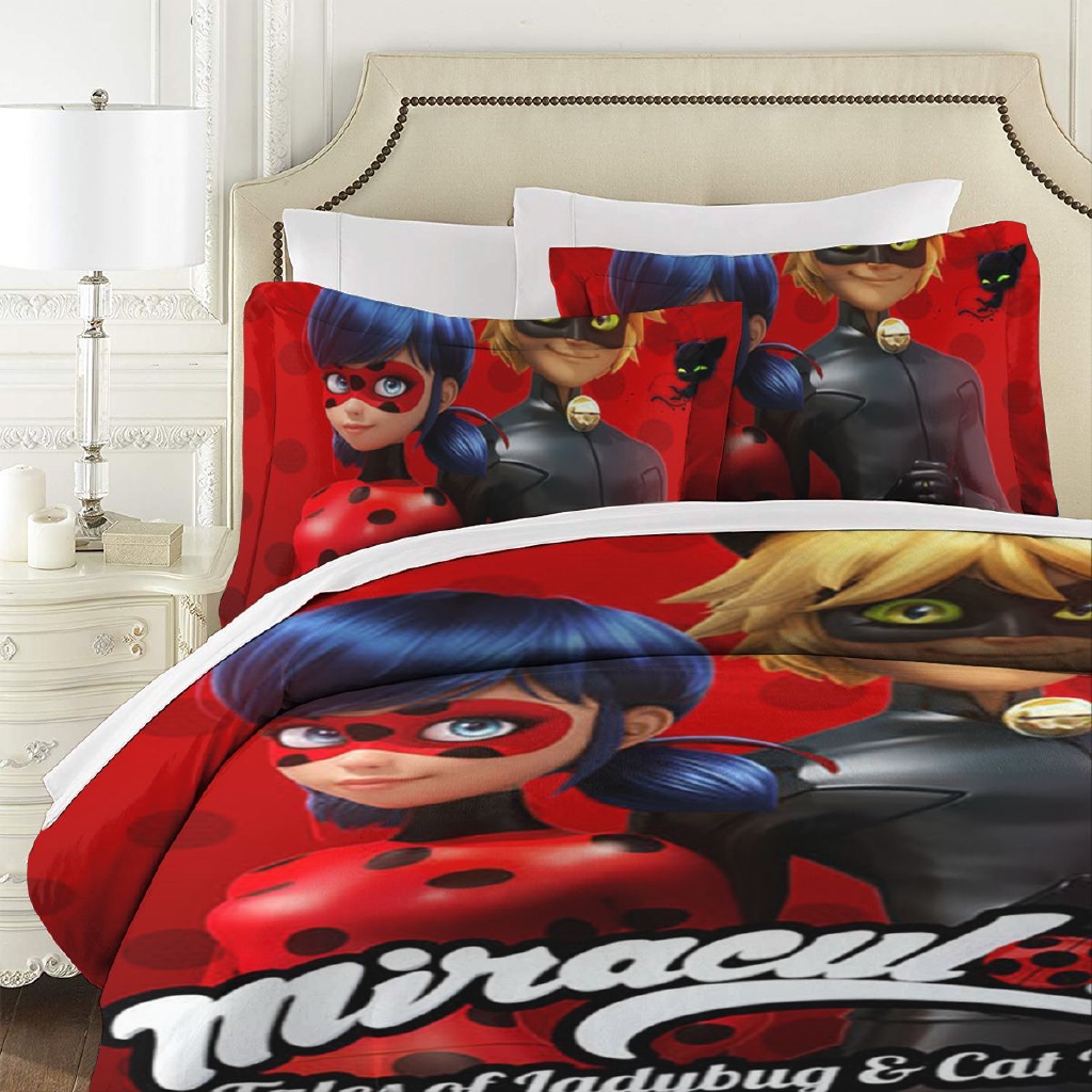 Miraculous Ladybug Microfiber Comforter Set 86x70 In Unique 3