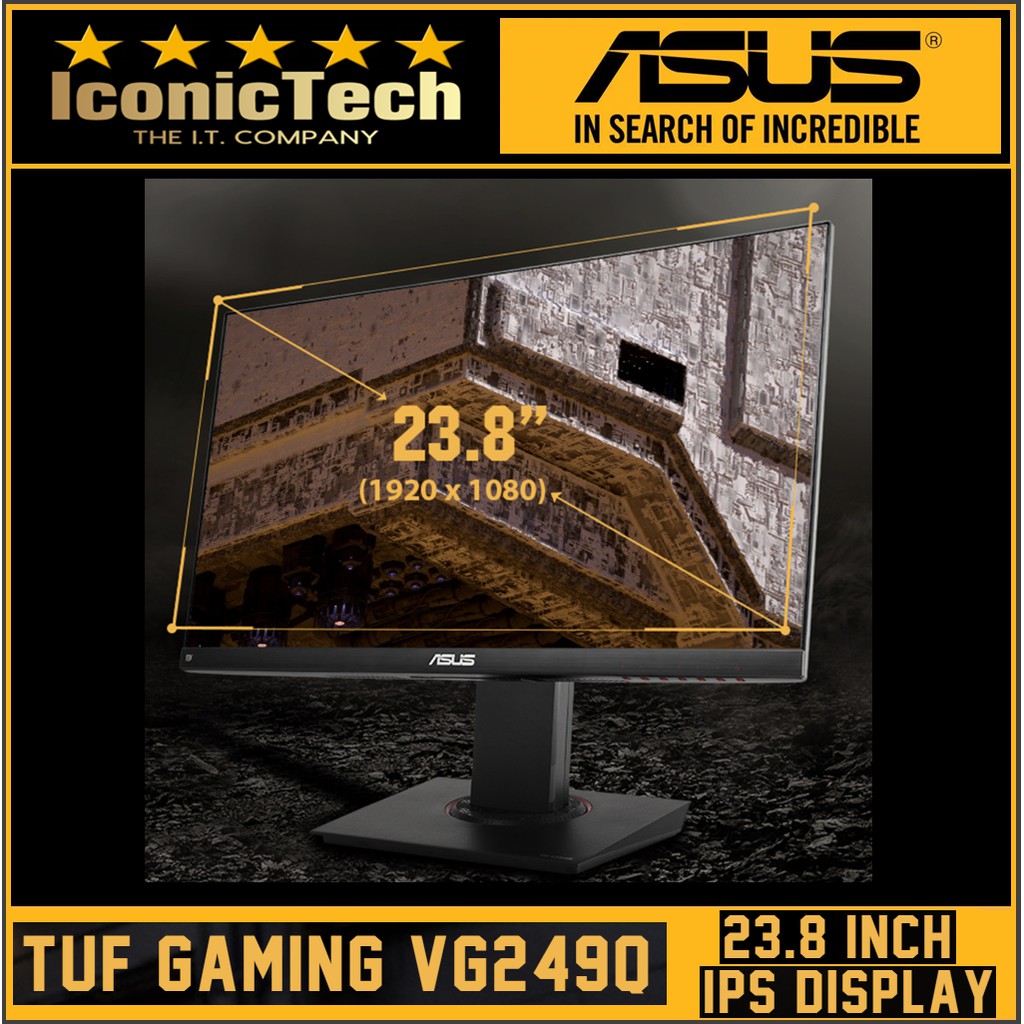 Ready Stock Asus Tuf Gaming Vg249q 23 8 Monitor 144hz Full Hd 19 X 1080 1ms Ips Elmb Freesync Eye Care Shopee Malaysia