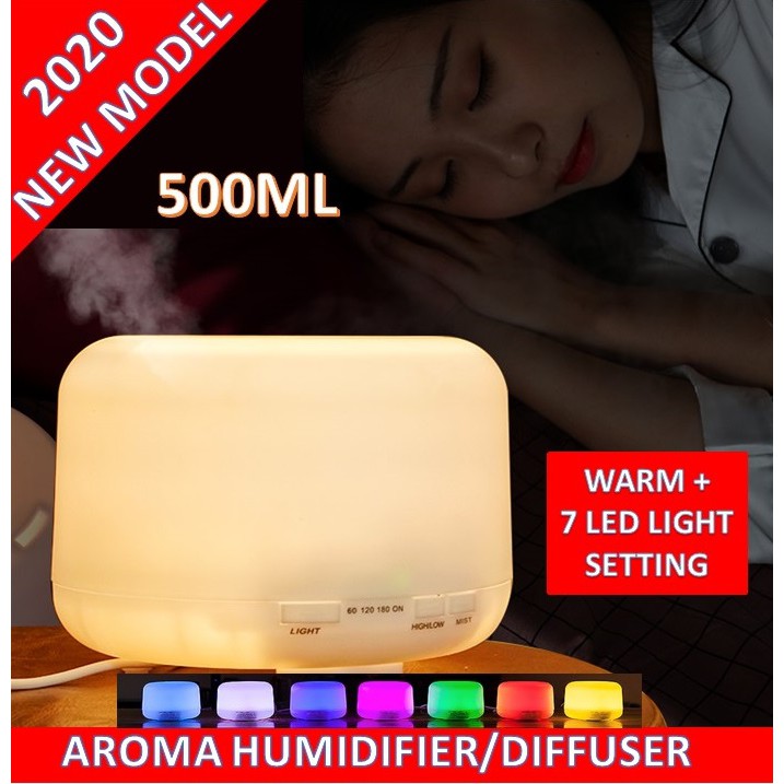 [Lowest Price] Remote 500ml Aroma Diffuser/Ultrasonic Humidifier/Humidifier