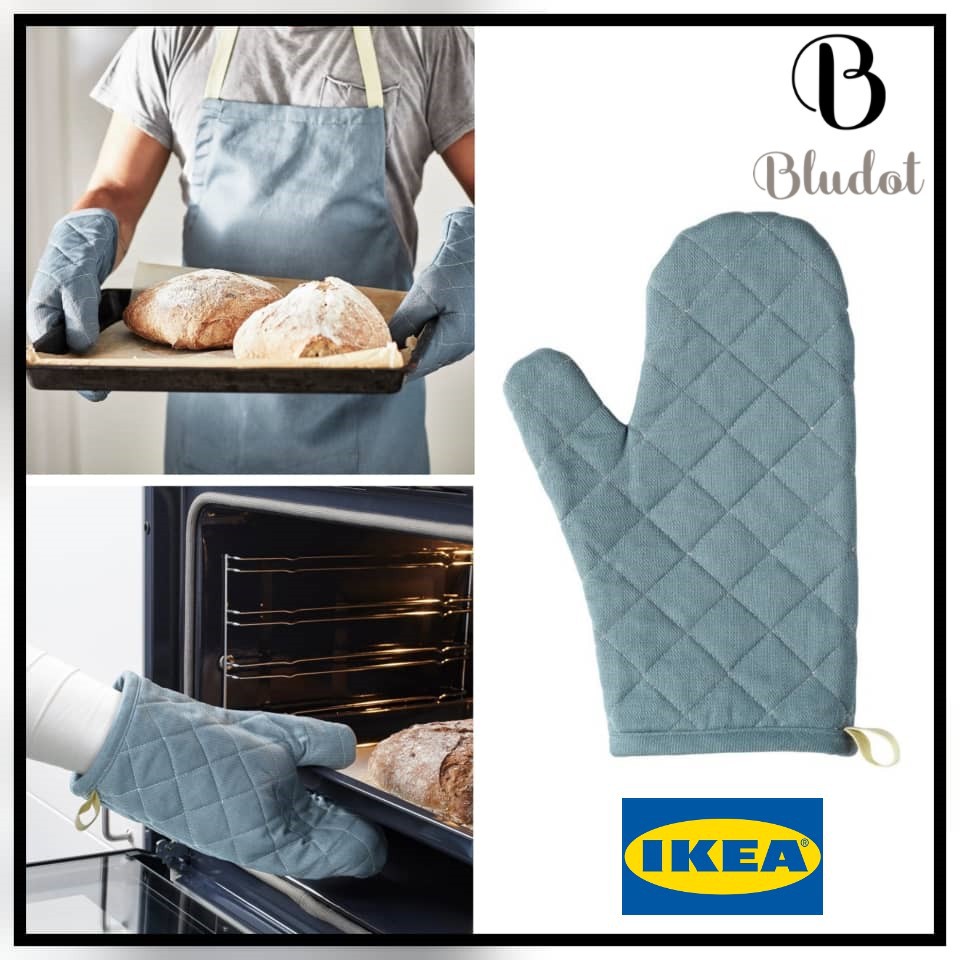 IKEA SANDVIVA OVEN GLOVE TEXTILE BLUE SARUNG TANGAN OVEN BAKING GLOVE