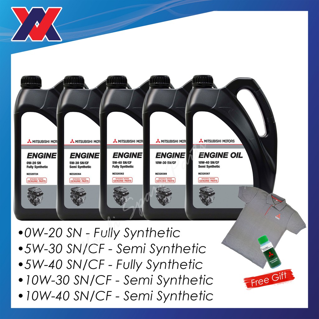 Mitsubishi Genuine Engine Oil Fully / Semi Synthetic Shopee Malaysia