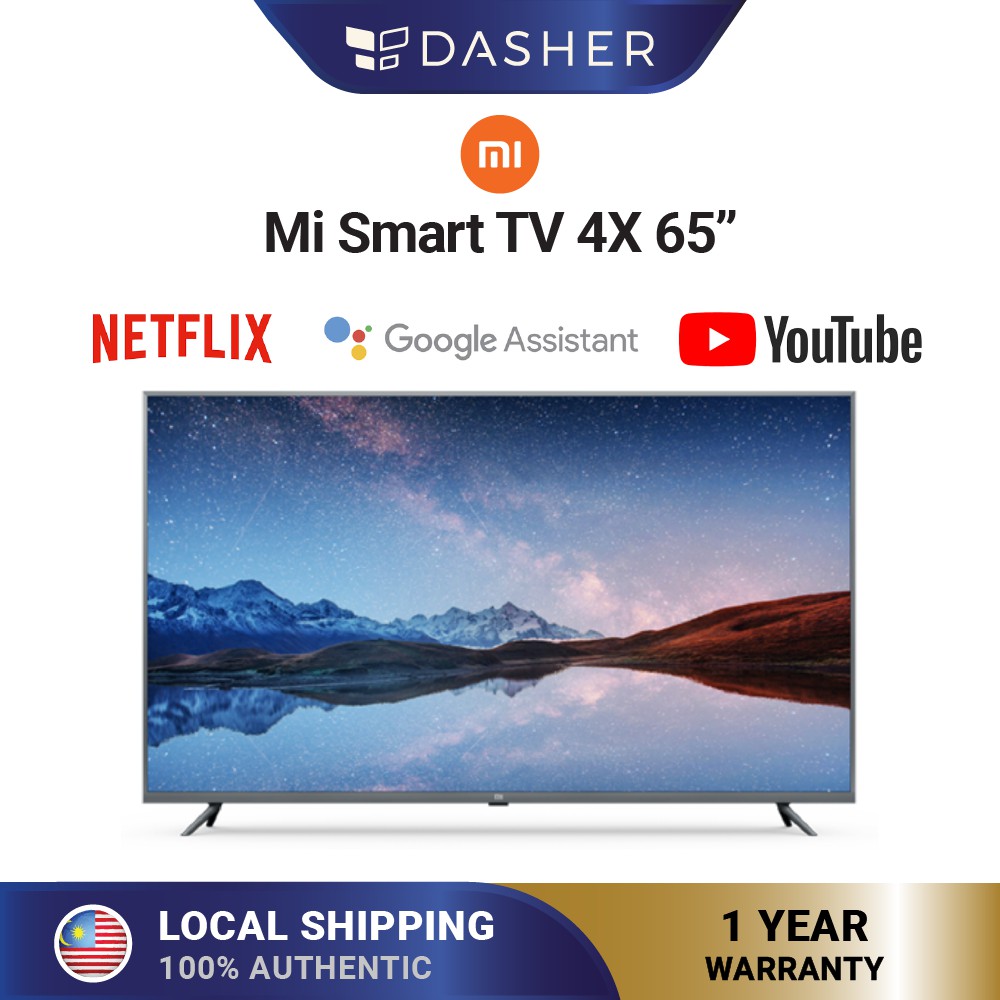 Xiaomi Mi Smart Tv 65 Inch Hdr 4x Led Tv Television Wifi Google Netflix Youtube Chrome Cast English Version Android Tv Shopee Malaysia