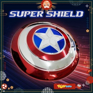 Super America Shield With Elastic Strap Chrome Color Superhero Captain Hero Cosplay Avenger Pretend Play Kids Toy Mainan Shopee Malaysia