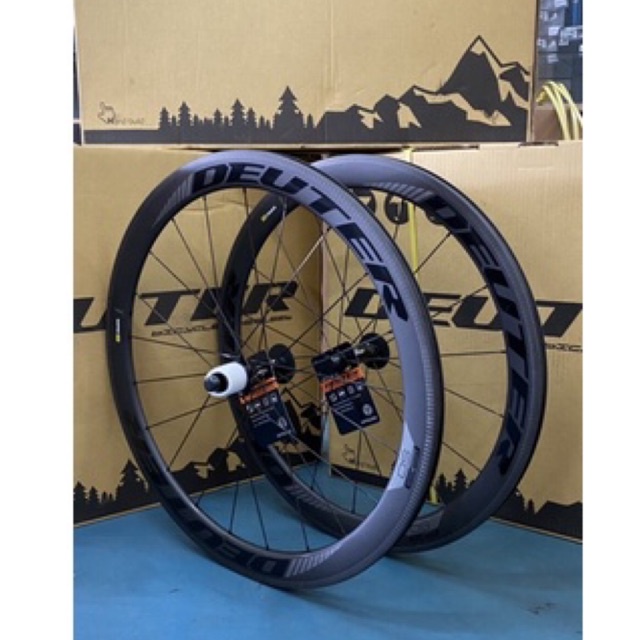 DEUTER F350 CARBON WHEELSET RIM/DISC BRAKE CERAMIC BEARING Shopee