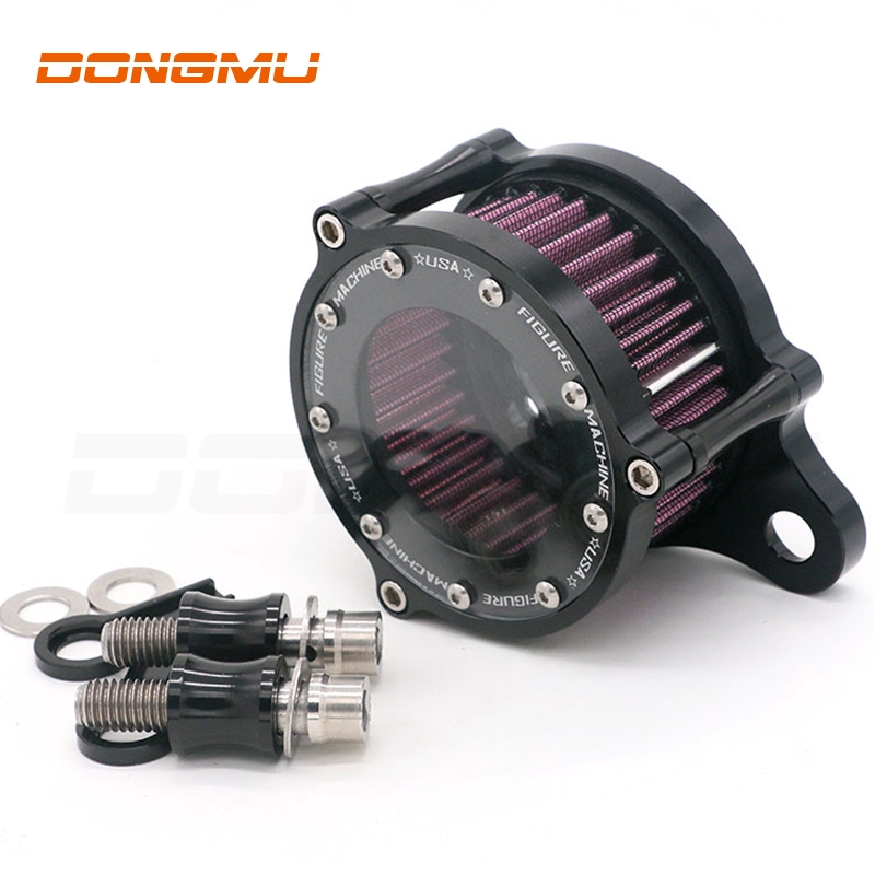 SODIAL Motorcycle Universal Replacement Air Cleaner Intake Filter For Harley Sportster Xl 883 1200 48 2004-2018 