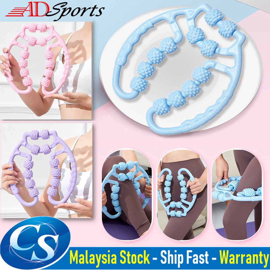 U Shape Yoga Massage Roller 12 Wheels 360 Degree Massager Trigger Point