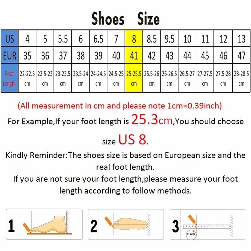 size 25 european shoes to us