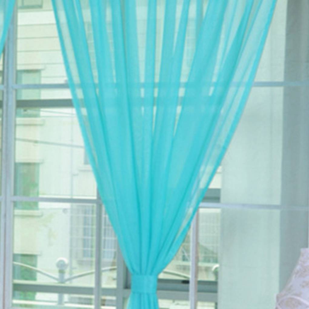 Solid Color Wedding Organdy House Decor Door Window Tulle Voile