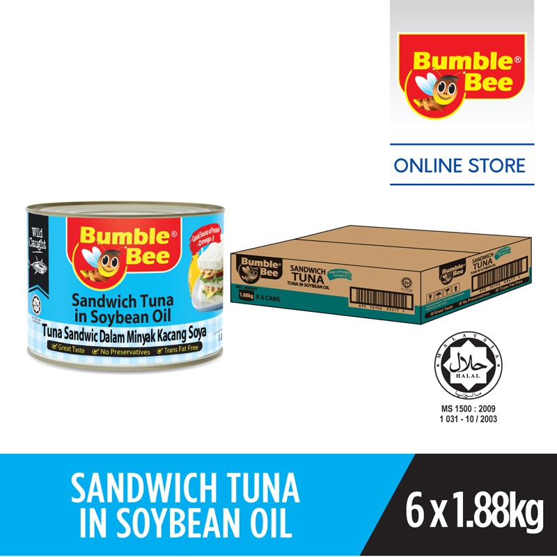 Bumble Bee Tuna Sandwich In Soybean Oil (6 x 1880g)