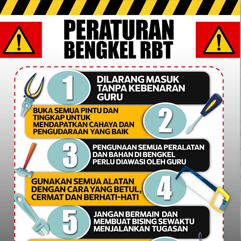 Peraturan Bengkel Rbt Poster Padat Peraturan Dan Keselamatan Shopee Malaysia