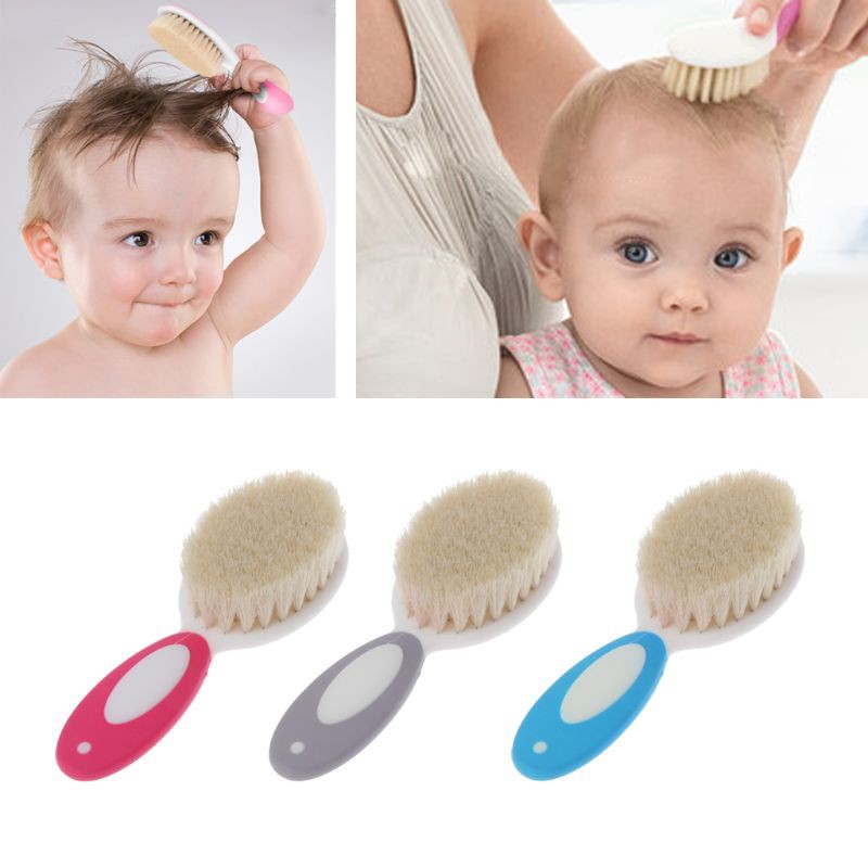 New Baby Care Pure Natural Wool Baby Brush Comb Baby Hairbrush Newborn Hair  Brush Infant Comb Head Massager | Shopee Malaysia