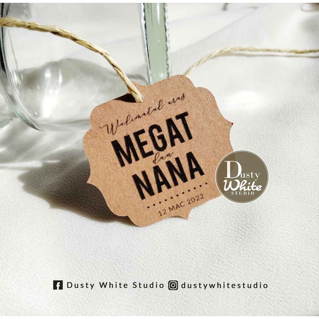 20 Pcs Wedding Thank You Tag Tag Terima Kasih Tag Doorgift Mini Tagging Tag Terima Kasih Craft Paper