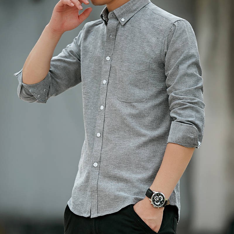 Kemeja Lelaki Versi Korea Kemeja Lengan Panjang Lelaki Kemeja Oxford Kemeja Lengan Pendek Lelaki Musim Panas Yang Tipis Shopee Malaysia