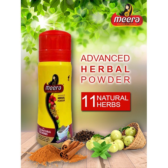 Meera Herbal Hair Wash Powder With 11 Natural Herbs 120g | Shopee Malaysia