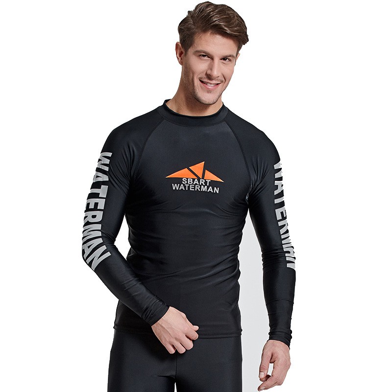 men's long sleeve swimming top