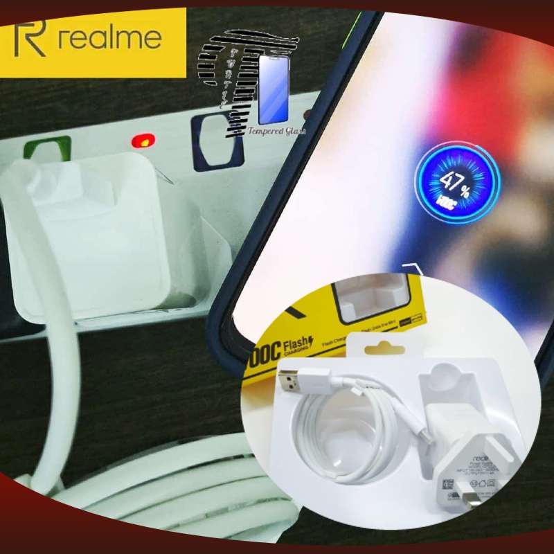 Realme VOOC Flash Fast Charging Charger & VOOC USB Cable Micro / Type C