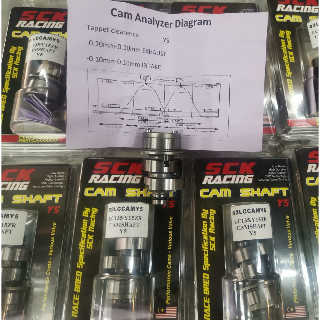 Sck Racing Y15zr Lc Camshaft Y5 Shopee Malaysia