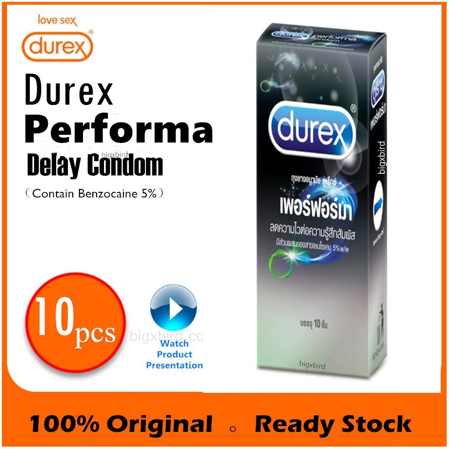 Durex Performa Extra Time 10pcs Delay Condom Thailand India Imported Tahan Lama Seks Kondom Sex Condoms Shopee Malaysia