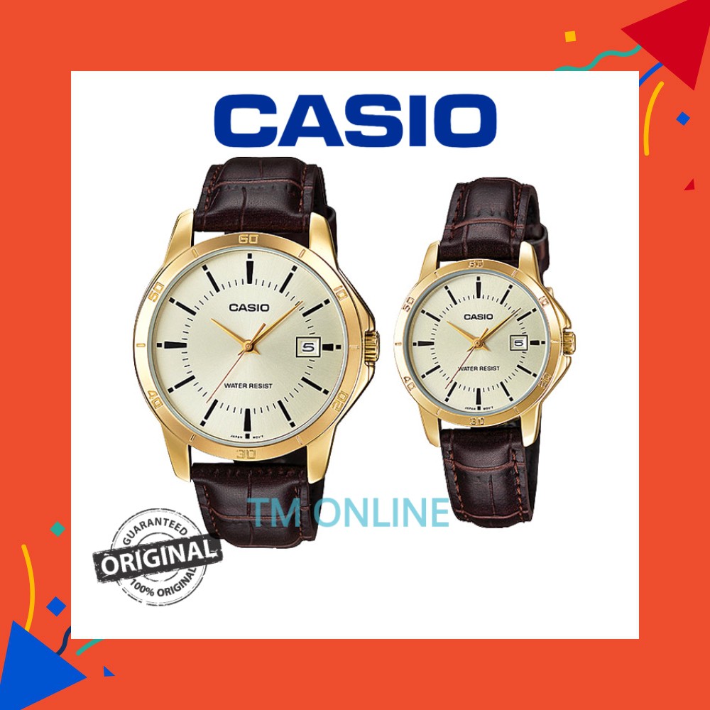 Jam Tangan Pasangan Casio V004gl Couple Men S Women S Analogue Casual With Box Shopee Malaysia