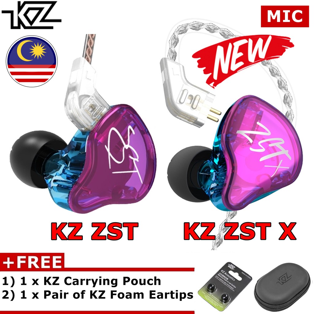 KZ ZST / ZST X Earphone 2Driver Hybrid In Ear Headphone Headset IEM