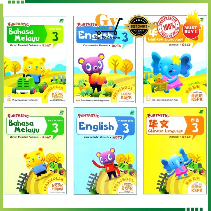 Buy Preschool Funtastic Text Activity Book 3 Bahasa Melayu English Chinese Language Seetracker Malaysia