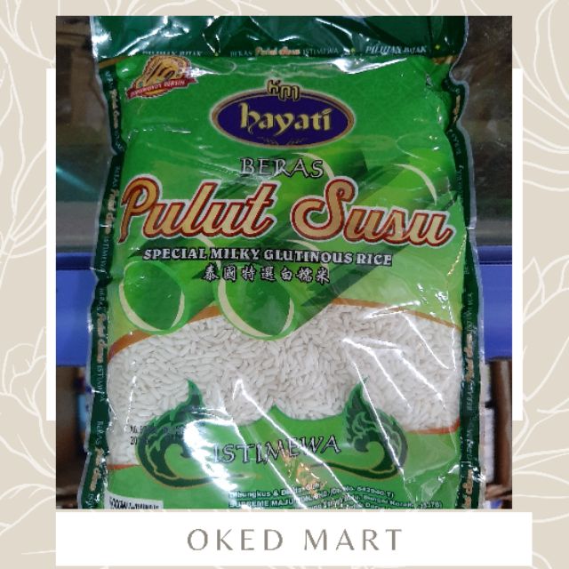 Ready stock. Beras pulut susu 2kg jenama Hayati  Shopee Malaysia