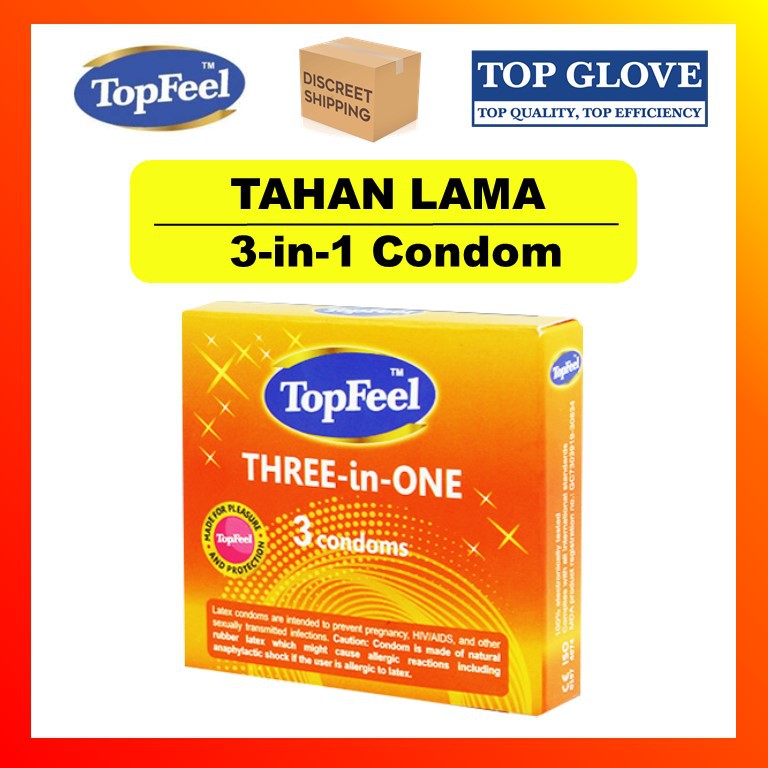 Sale 3x Topglove Condoms 3in1 Dotted Ribbed Top Feel Lubricated Adult Sex Toys 安全套情侣夫妻情趣用品 Shopee Malaysia