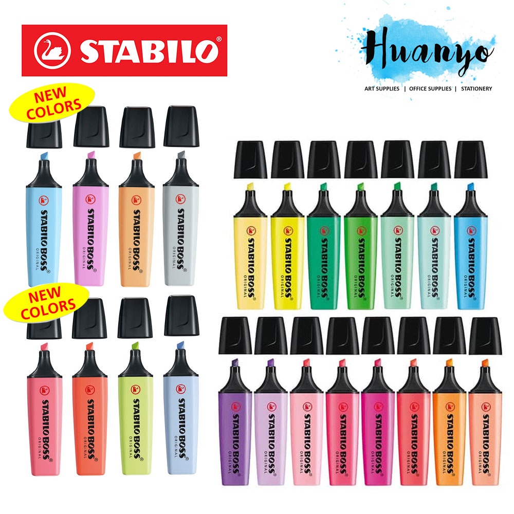 New Pastel 2020] Stabilo Boss Original Fluorescent / Pastel Highlighter  Highlight Pen (Per PCS) | Shopee Malaysia